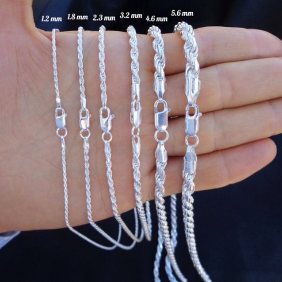 SOLID Sterling Silver Cross Pendant Necklace with Rope Chain Stamped 925 Italy - Picture 6 of 6
